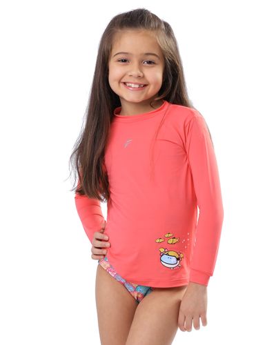 camisa uv infantil feminina